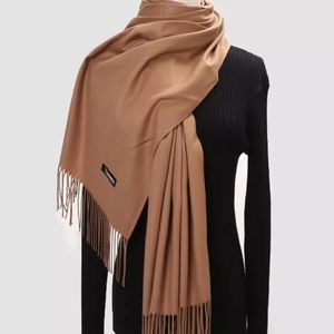 Cashmere Blend Pashmina Scarf Wrap Camel Color